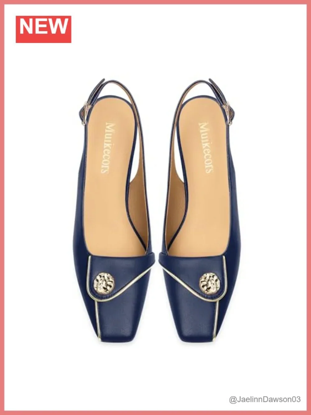 Women's Kitten Heels Slingback Square Toe Low Heel Pumps Closed Toe Matte Slip